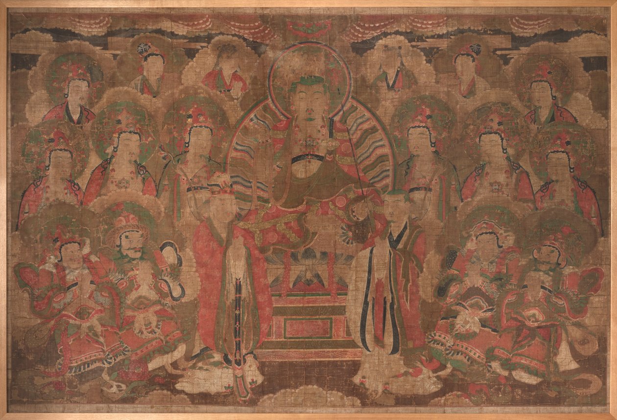 Ksitigarbha Bodhisattva mit Versammlung von Unknown artist