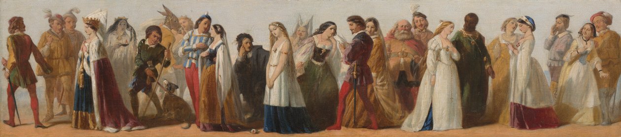 Prozession von Charakteren aus Shakespeares Stücken von Unknown artist