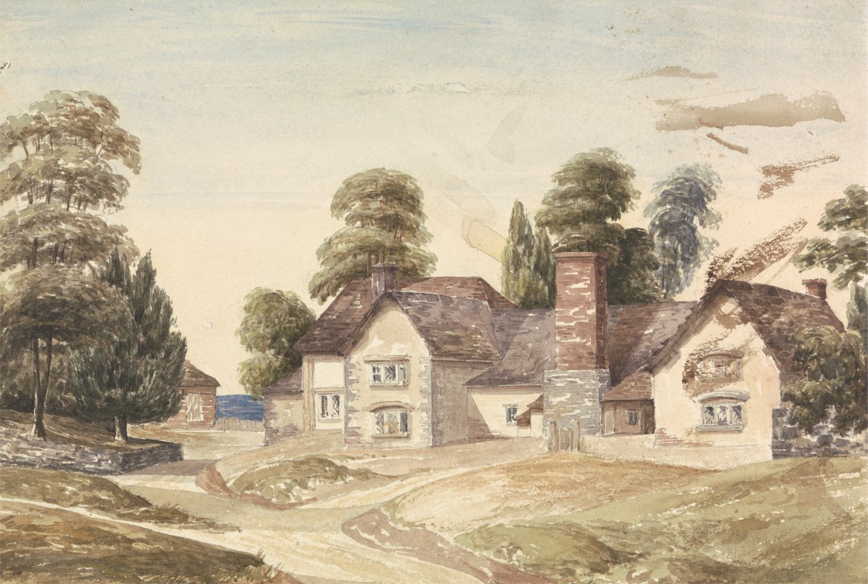 Ländliche Landschaft mit Landhaus von Unknown artist