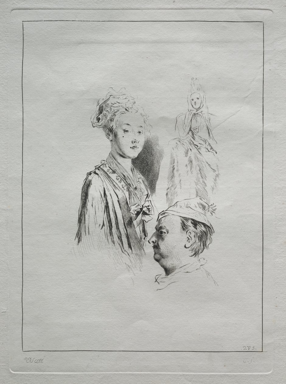 Studie von Köpfen von Unknown artist