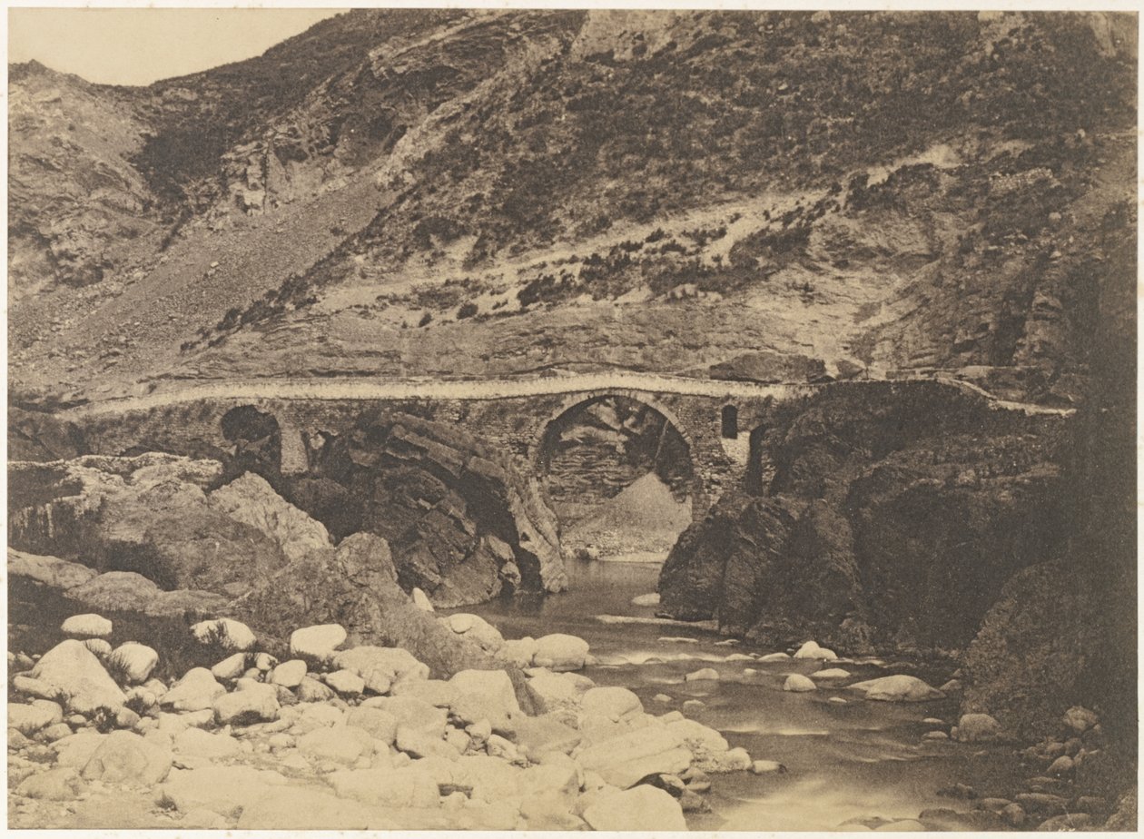 Die Brücke von Palalda (bei Amélie-les-Bains) von Unknown artist