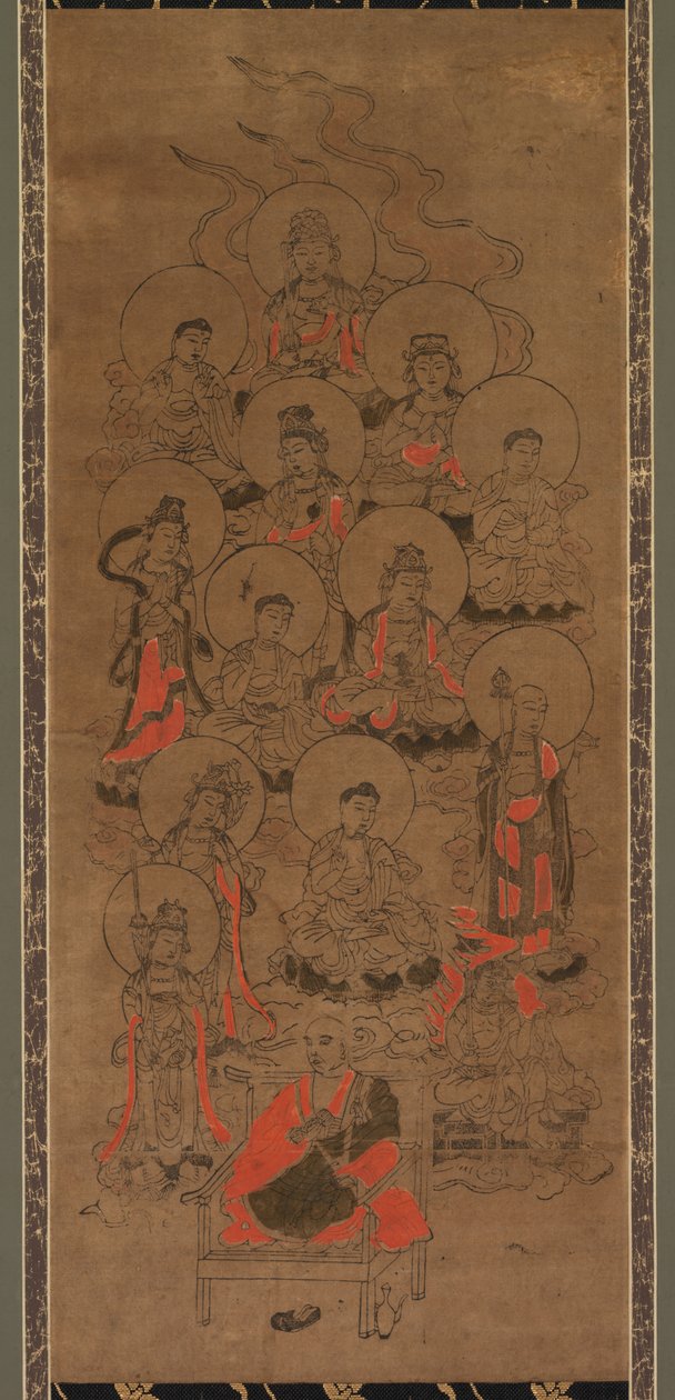Zwölf Buddhas und Kobo Daishi (Jusanbutsu) von Unknown artist