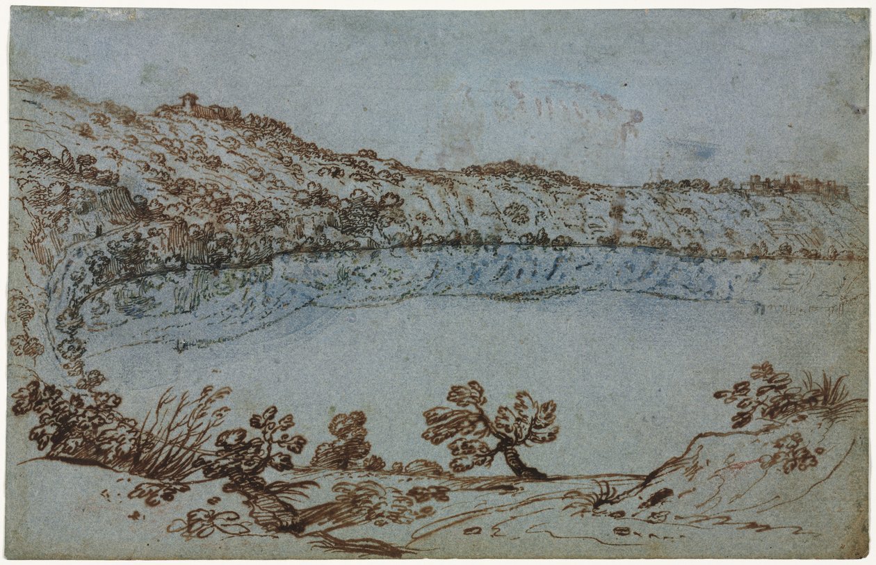 Blick auf den Nemisee (recto) von Unknown artist
