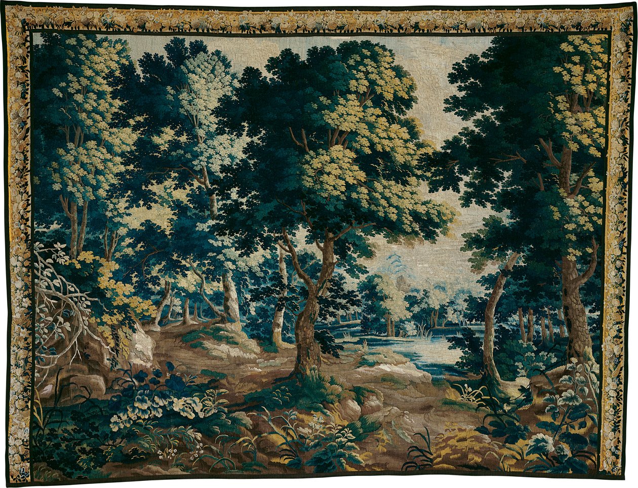 Wald mit einem Teich von Unknown artist