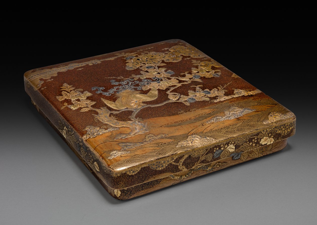 Schreibkasten (Suzuribako) mit Phönix in Paulownia von Unknown artist
