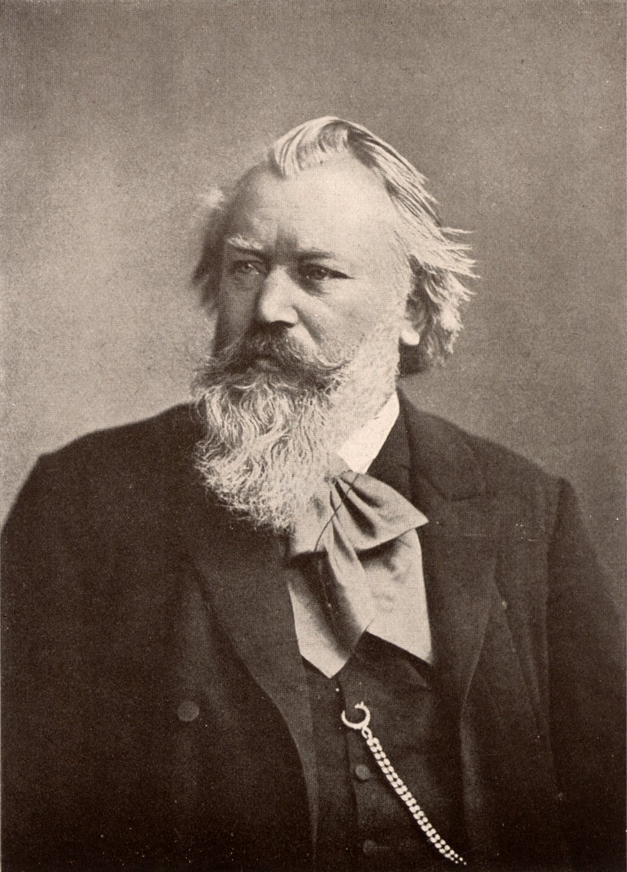 Johannes Brahms (1833-1897) deutscher Komponist, Halbton von Unknown photographer