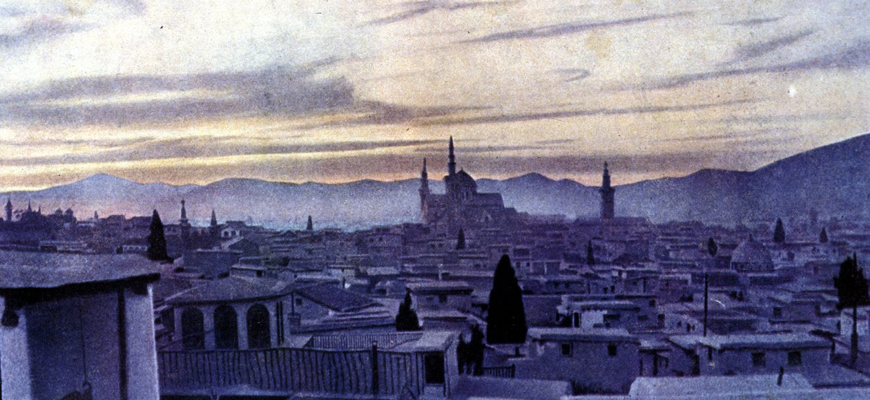 Ansicht von Damaskus (Syrien). Autochrome von Unknown photographer
