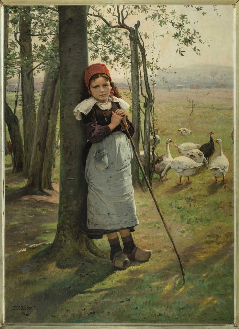 Das Gänsemädchen, ca. 1885 von Vaclav Brozik