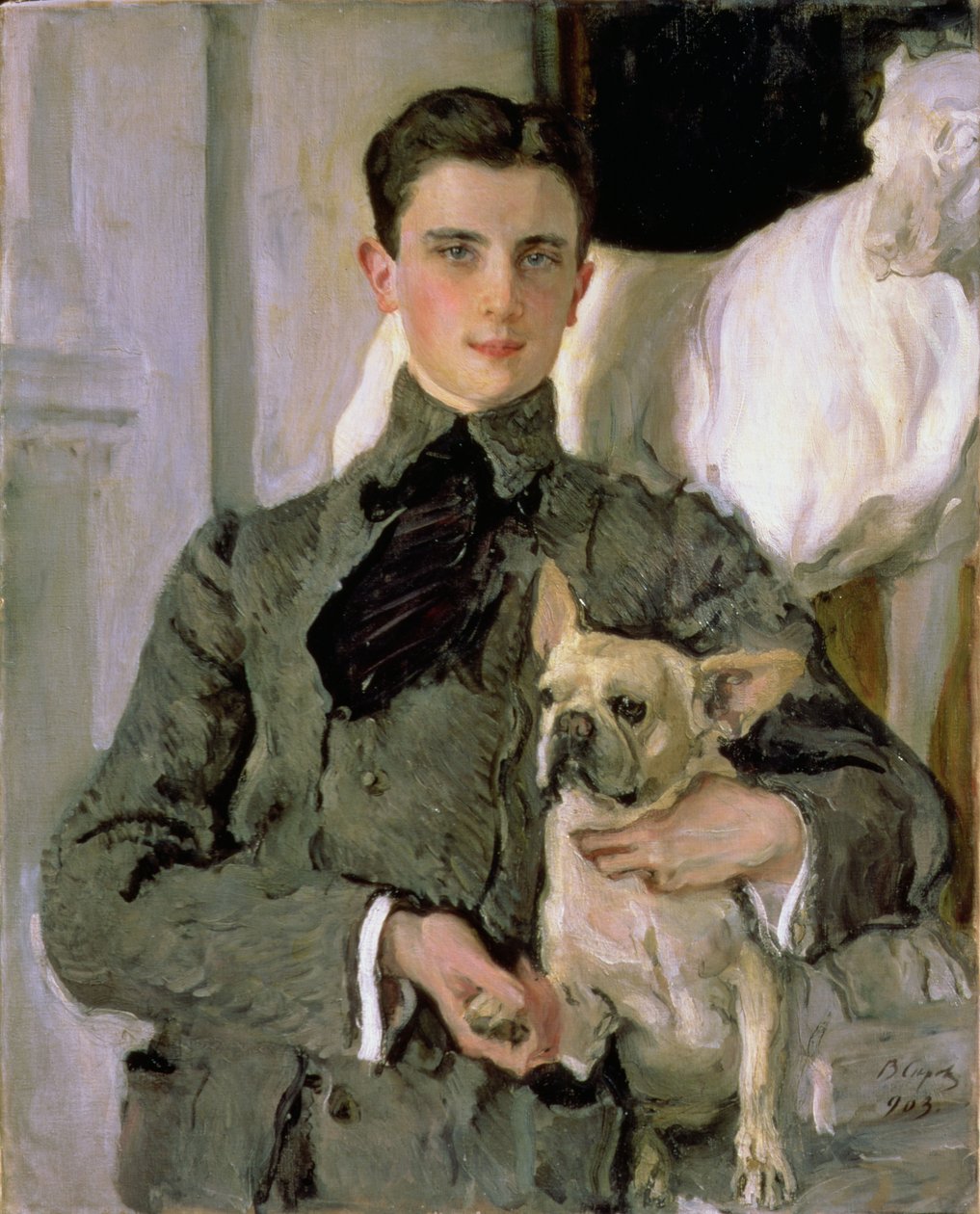 Porträt von Graf Feliks Feliksovich Sumarokov-Yelstov (1887-1967), später Prinz Yusupov, 1903 von Valentin Aleksandrovich Serov