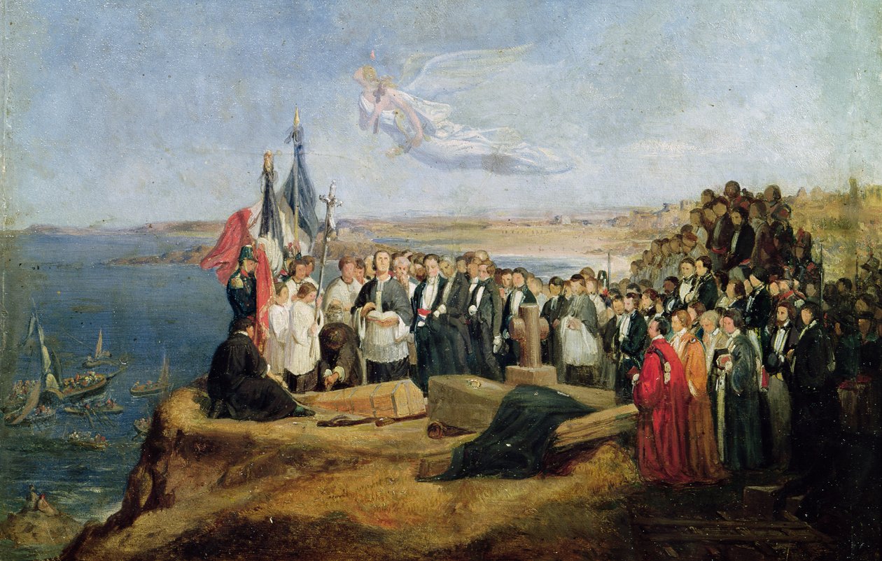 Beerdigung des Vicomte de Chateaubriand (1768-1848) in Grand-Be, 19. Juli 1848 von Valentin Louis Doutreleau