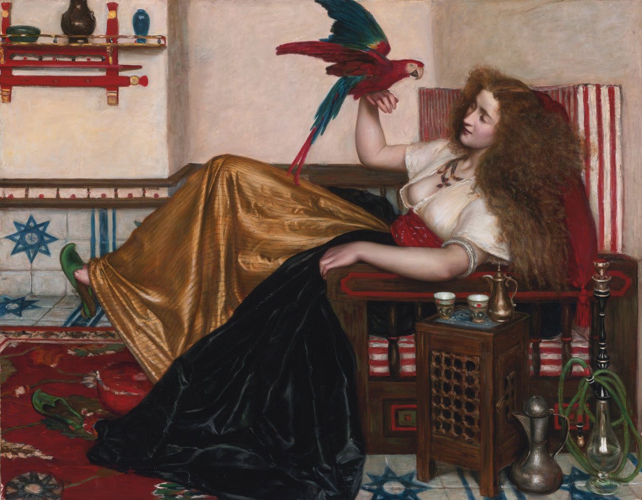 Die Dame des Tooti-Nameh oder Die Legende des Papageis von Valentine Cameron Prinsep