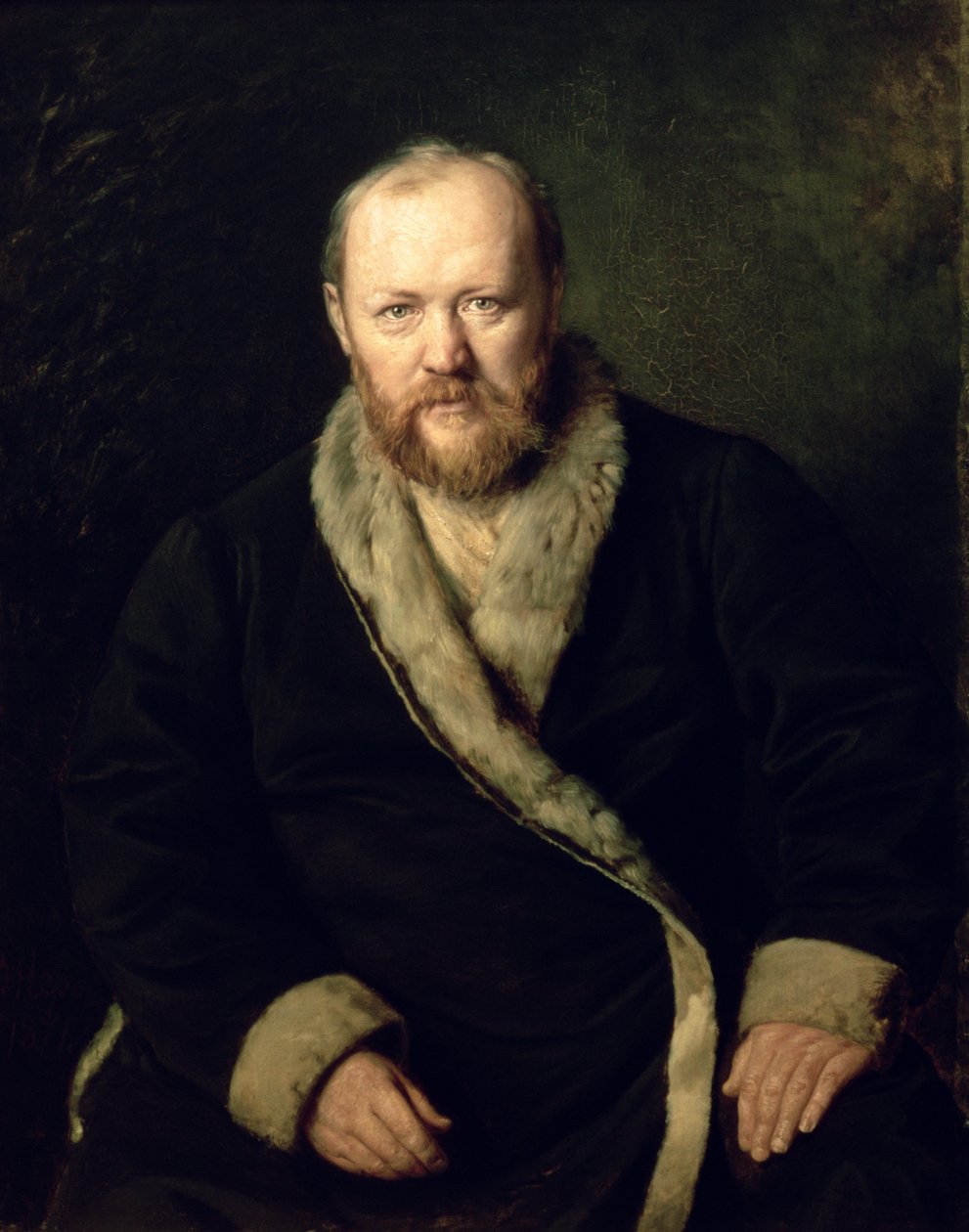 Porträt von Aleksandr Ostrovsky (1823-86) 1871 von Vasili Grigorevich Perov