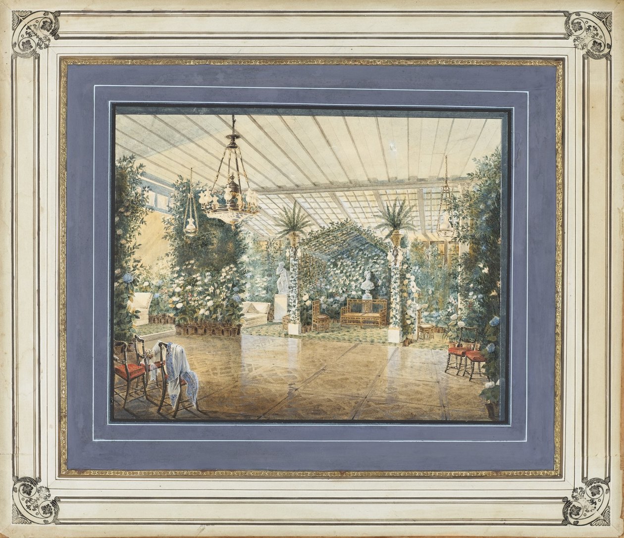 Ein russischer Wintergarten von Vasili Semenovich Sadovnikov