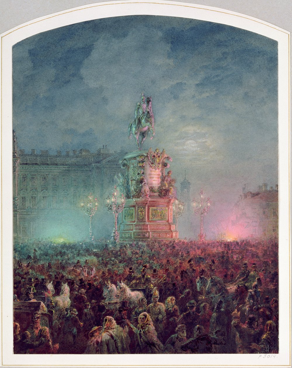 Die Enthüllung des Denkmals von Nikolaus I. in St. Petersburg, 1857 von Vasili Semenovich Sadovnikov