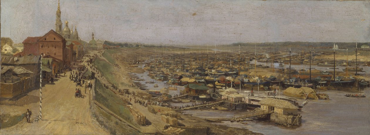 Ansicht von Rybinsk, 1886 von Vasili Maximovich Maximov