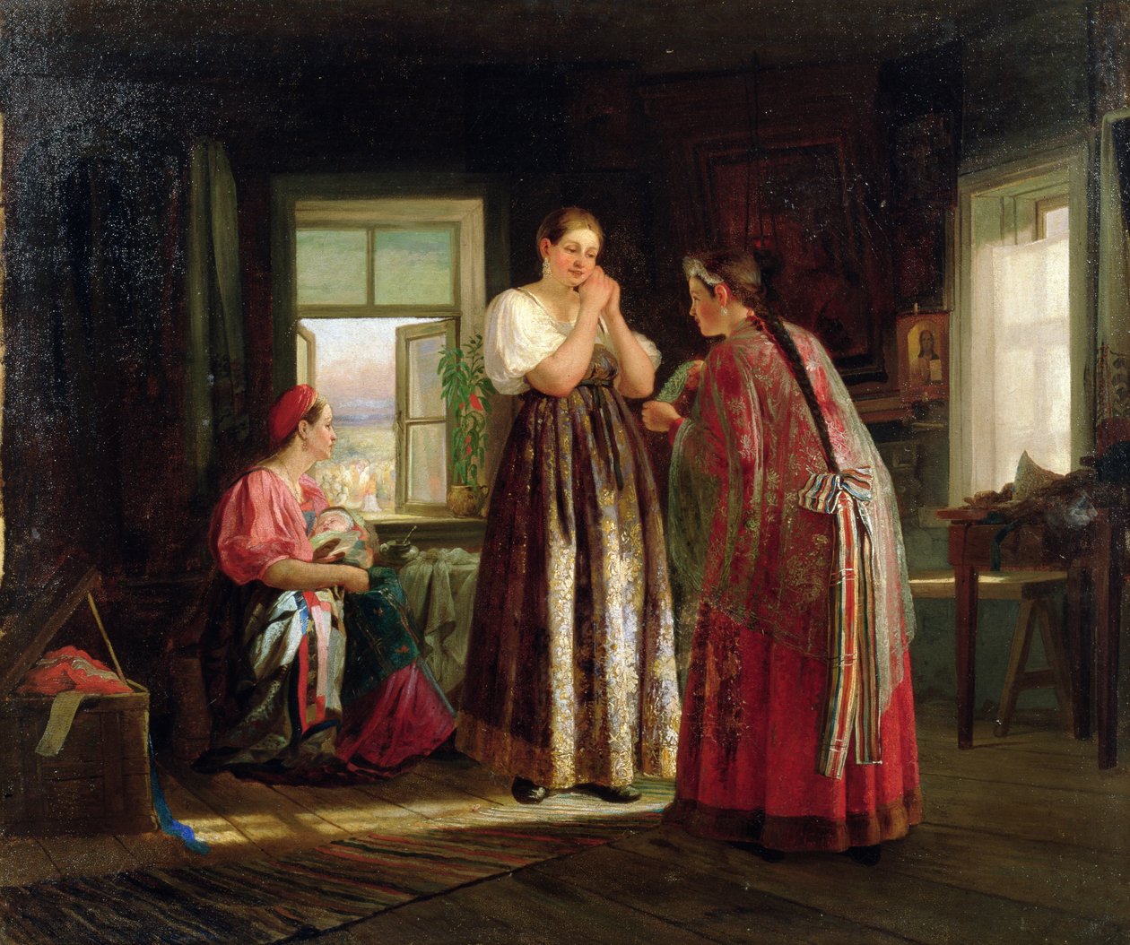 Vorbereitung vor einer Party, 1869 von Vasily Maximov