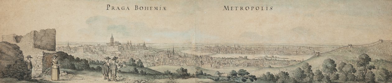 Große Ansicht von Prag von Václav Hollar