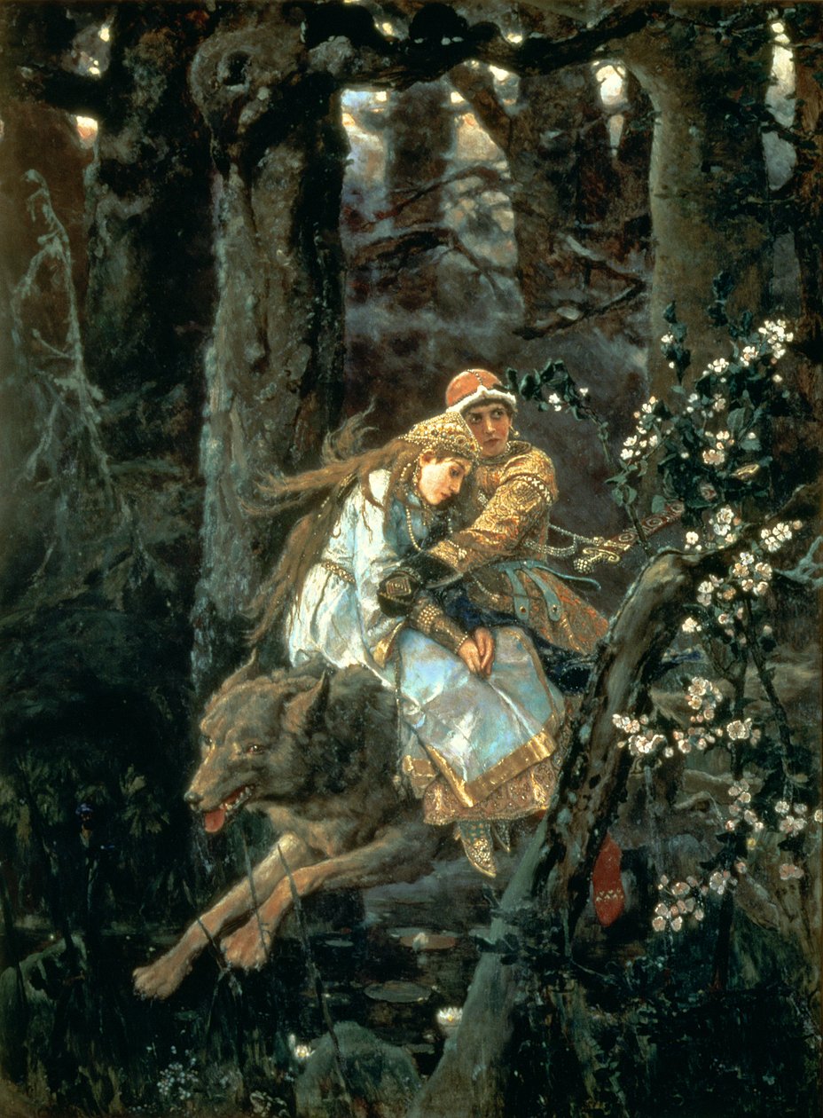 Prinz Iwan auf dem Grauen Wolf, 1889 von Victor Mikhailovich Vasnetsov