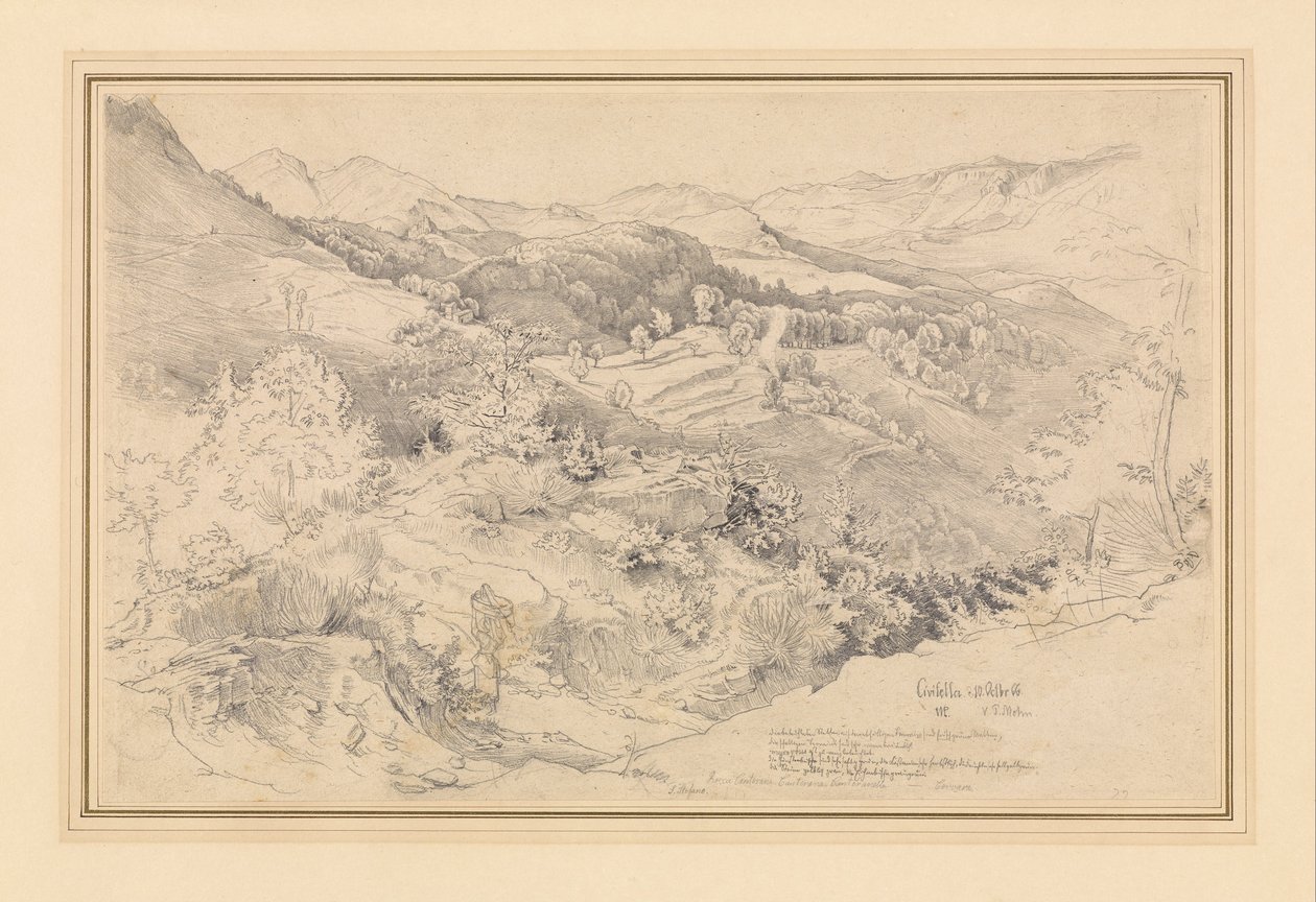 Blick von Civitella, nahe Olevano von Victor Paul Mohn
