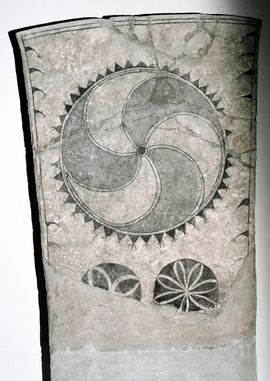 Runenstein mit Sonnensymbol, 7.-8. Jahrhundert von Viking