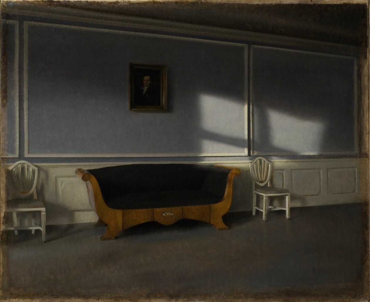 Sonnenschein im Wohnzimmer III, 1905 von Vilhelm Hammershøi