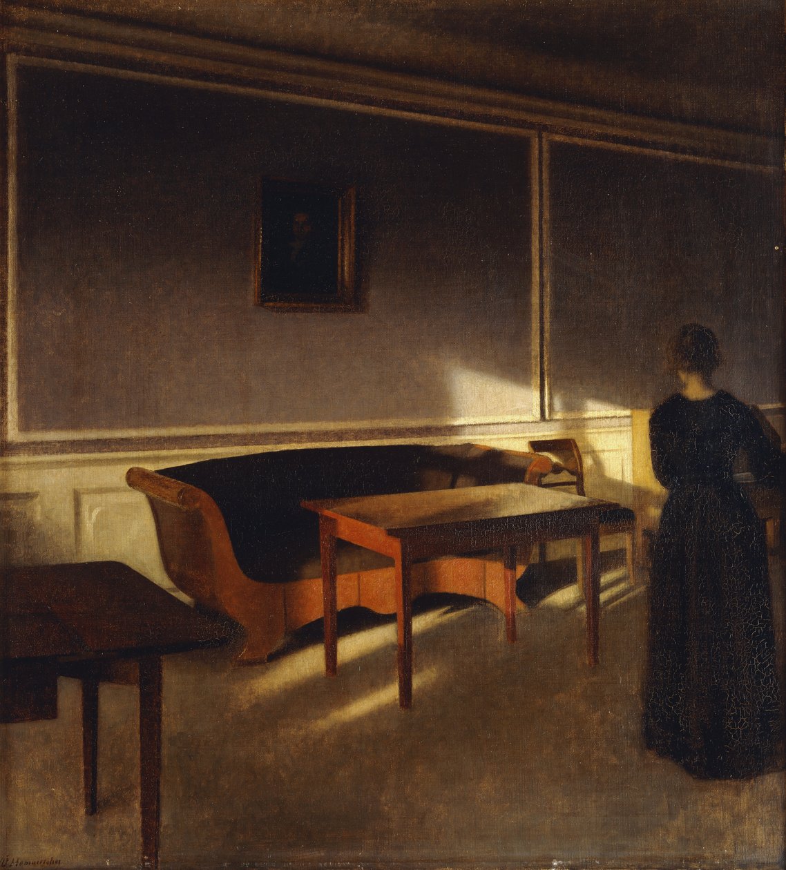 Sonnenschein im Wohnzimmer, Nr. 1, 1903 von Vilhelm Hammershoi