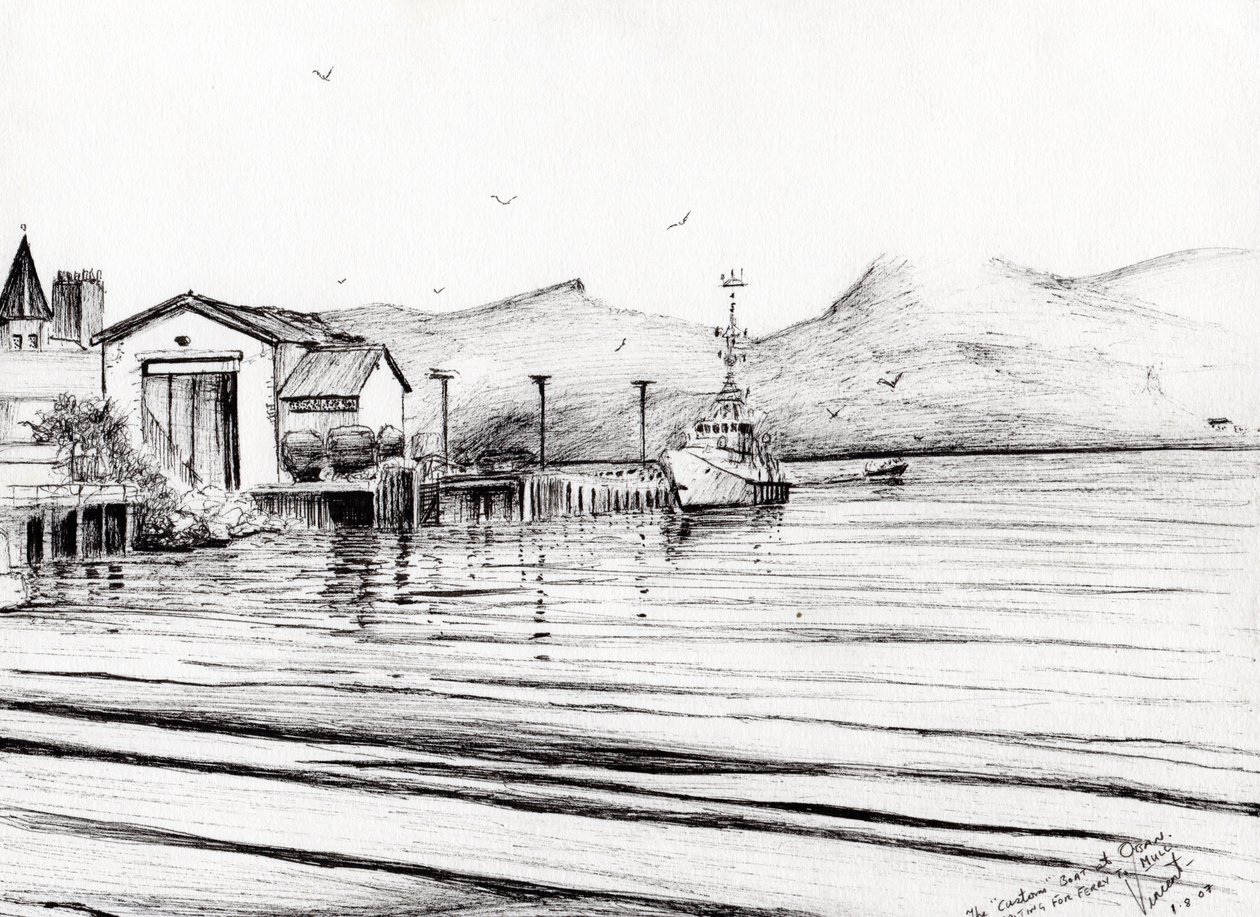 Zollboot in Oban, 2007 von Vincent Alexander Booth