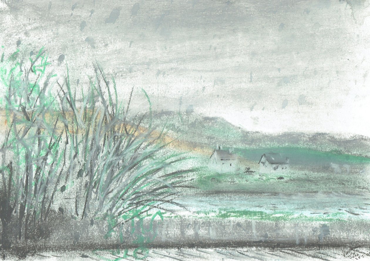 Insel Jura im Regenschauer, 2005 von Vincent Alexander Booth