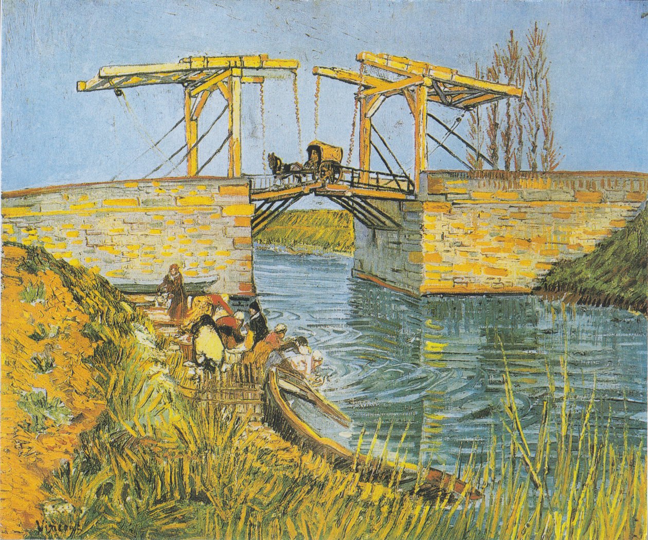 Die Brücke von Langlois in Arles mit Wäscherinnen von Vincent van Gogh