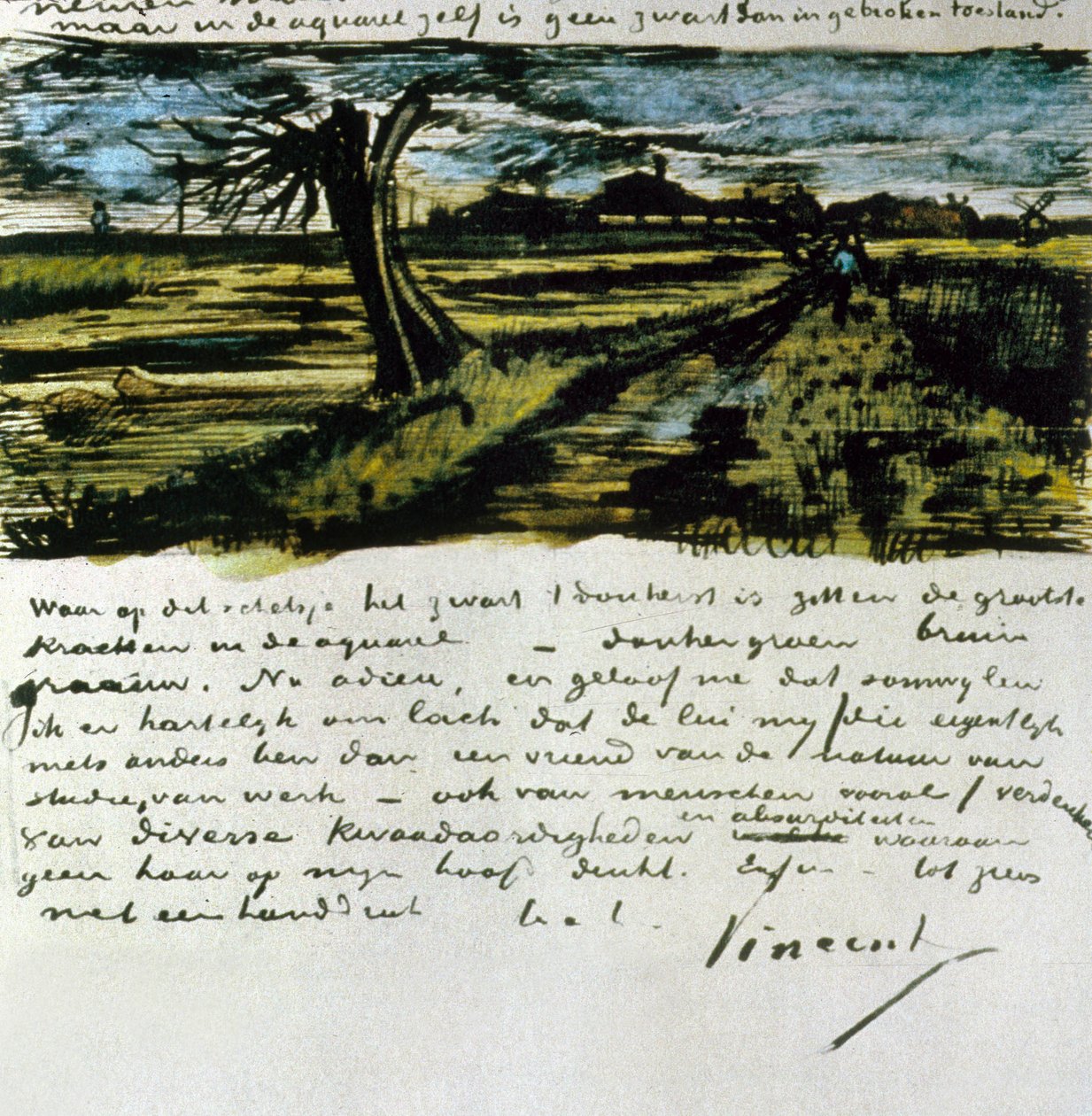 Brief 252 von Vincent van Gogh an Theo van Gogh: Kopfweide, ca. 1. August 1882 von Vincent van Gogh