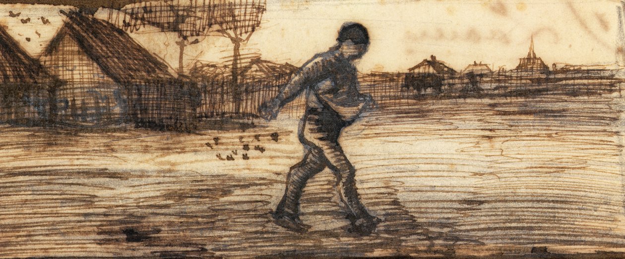 Der Sämann, aus einer Serie von vier Zeichnungen, die die vier Jahreszeiten darstellen von Vincent van Gogh