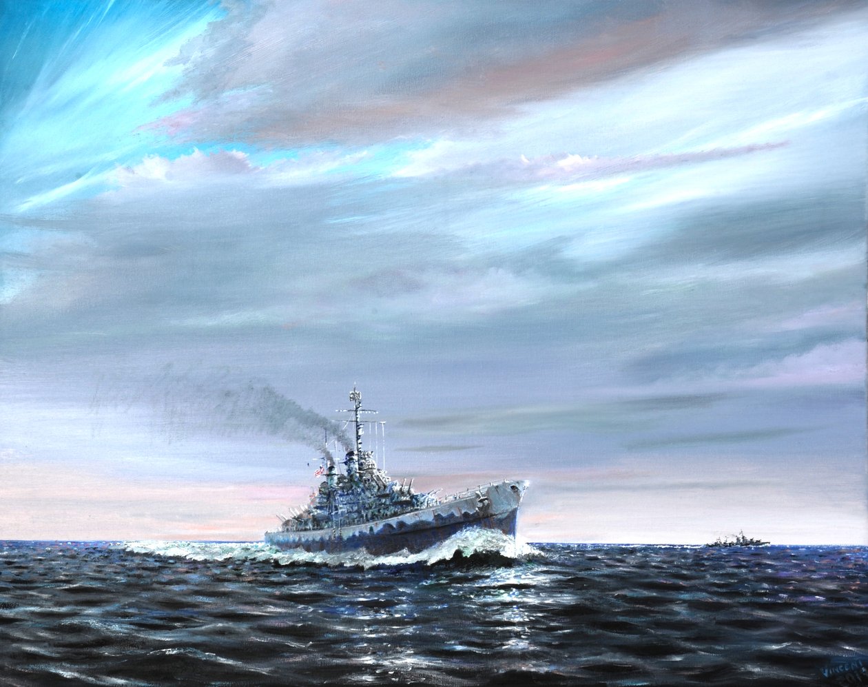 USS Atlanta patrouilliert Guardalcanal 1942 von Vincent Alexander Booth