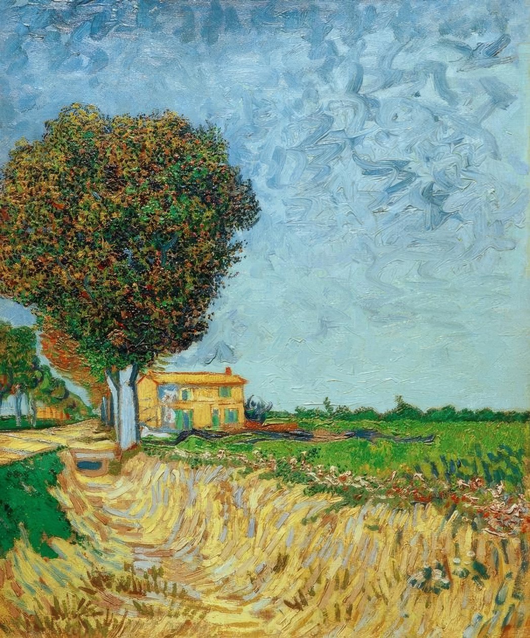 Allee bei Arles mit Häusern von Vincent van Gogh