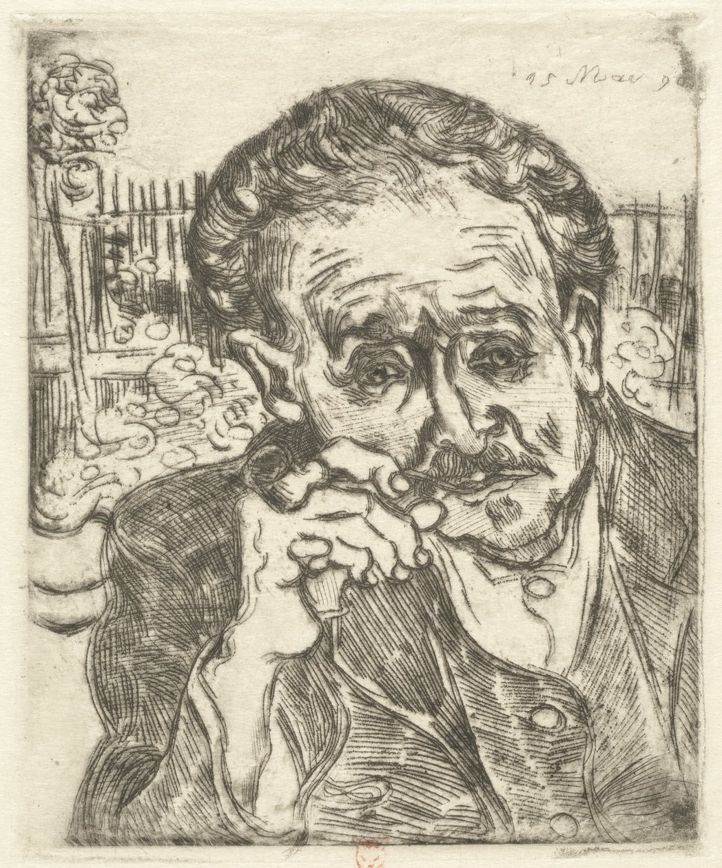 Dr. Gachet (Mann mit Pfeife) von Vincent van Gogh