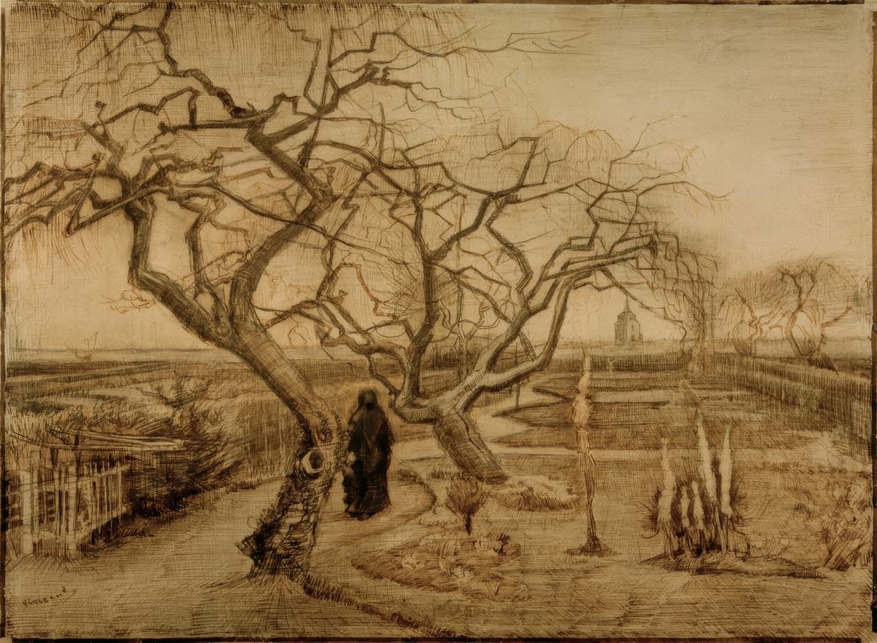 Garten im Winter von Vincent van Gogh