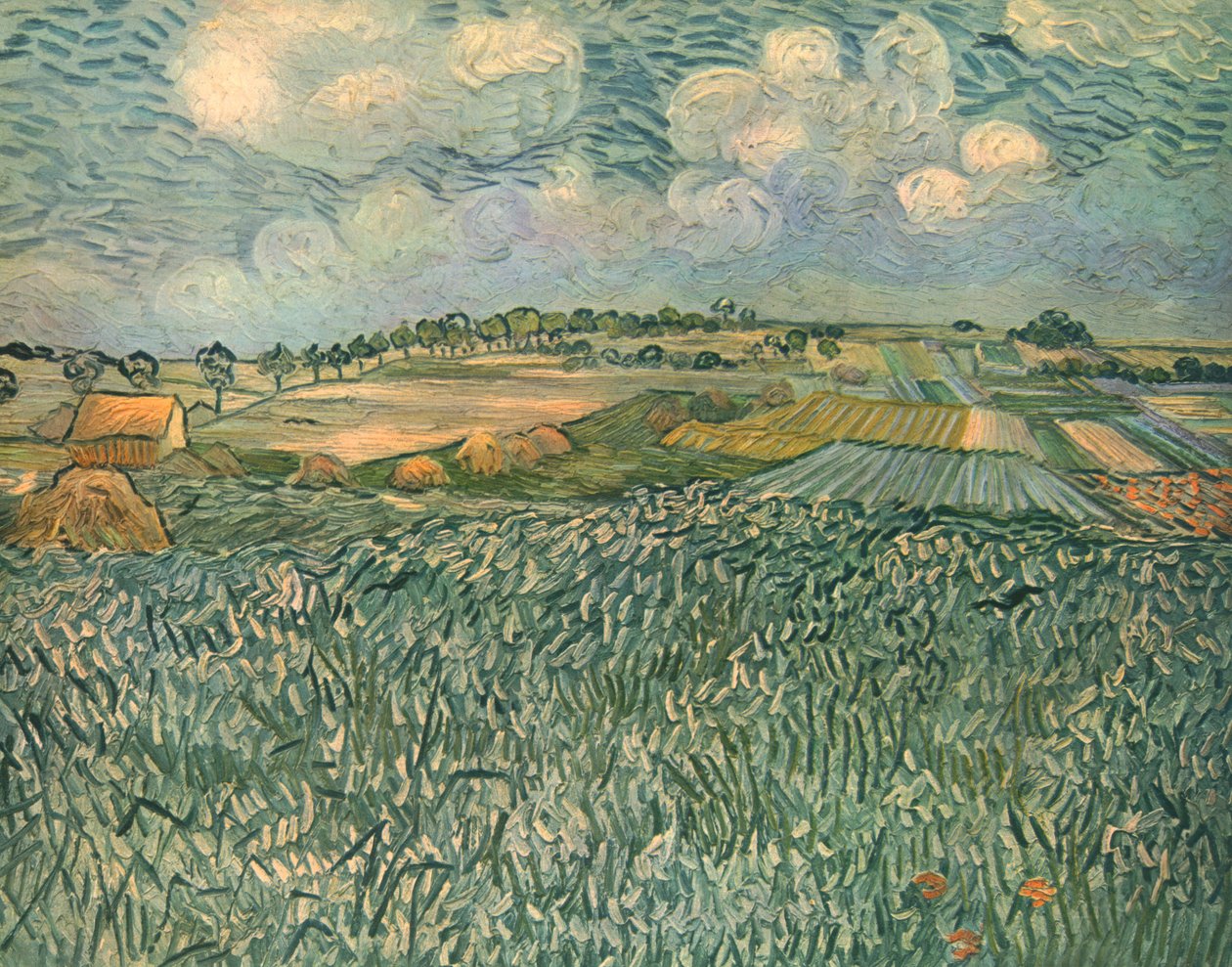 Landschaft bei Auvers, Juni 1890 von Vincent van Gogh