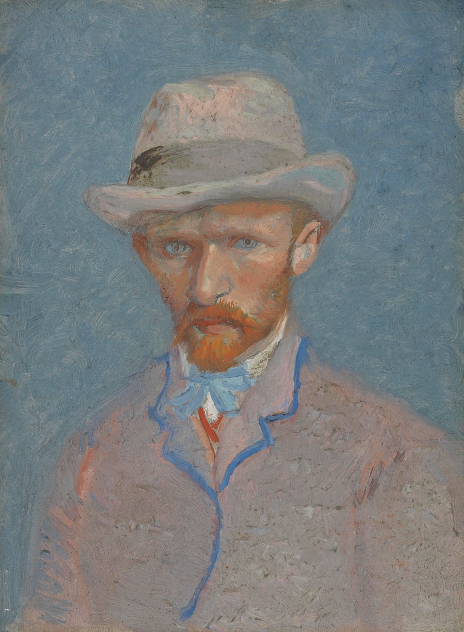 Selbstporträt mit grauem Filzhut von Vincent van Gogh