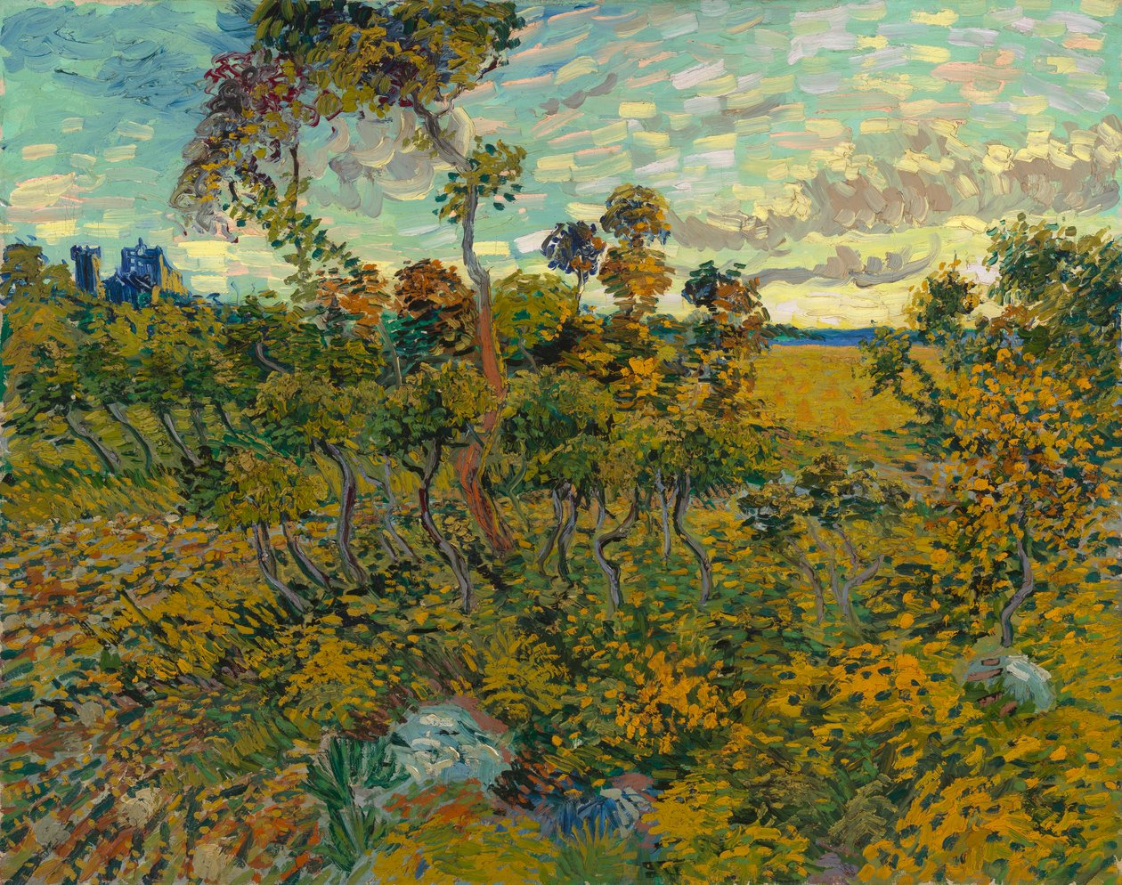 Sonnenuntergang in Montmajour von Vincent van Gogh