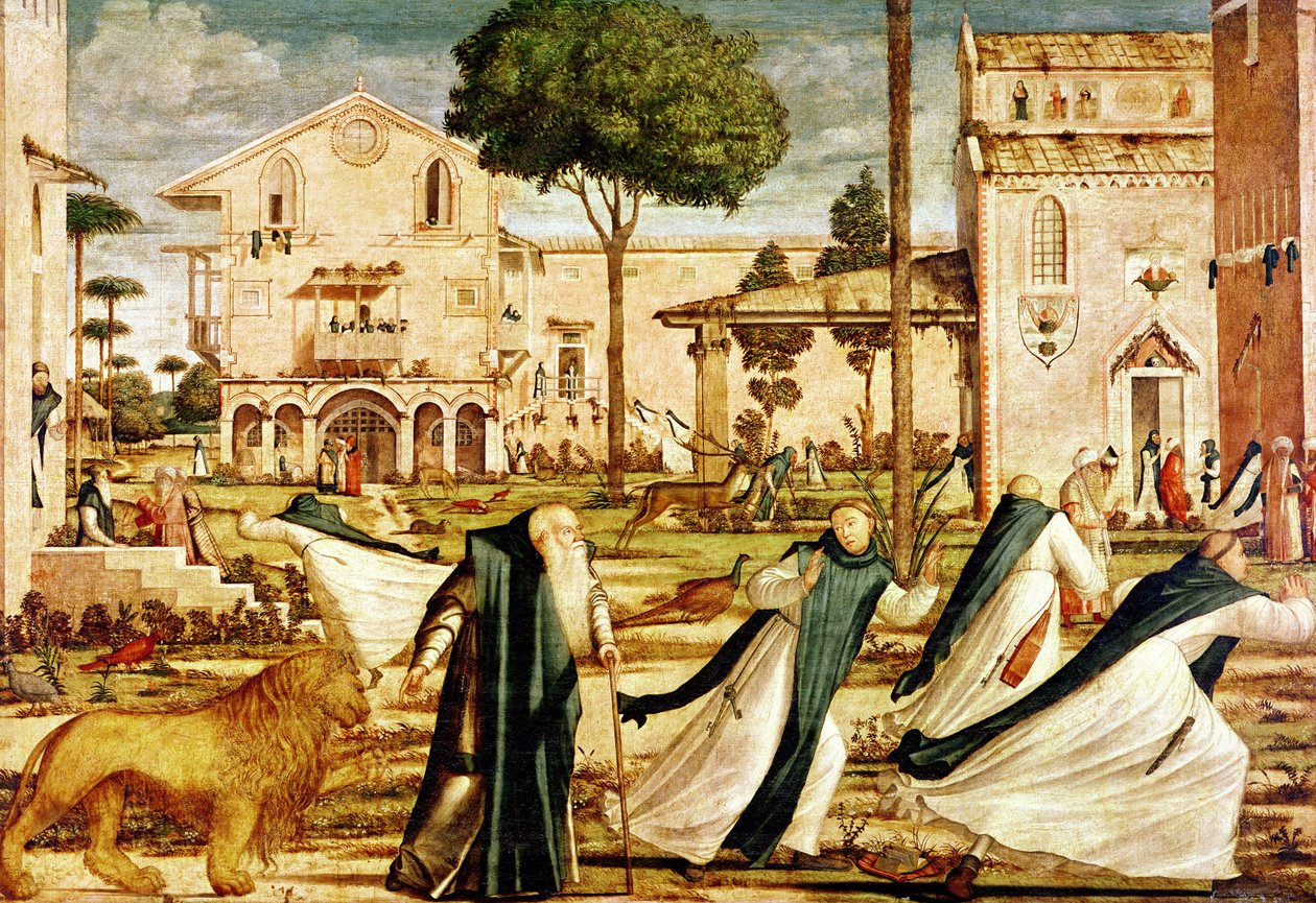 St. Hieronymus und Löwe im Kloster, 1501-09 von Vittore Carpaccio