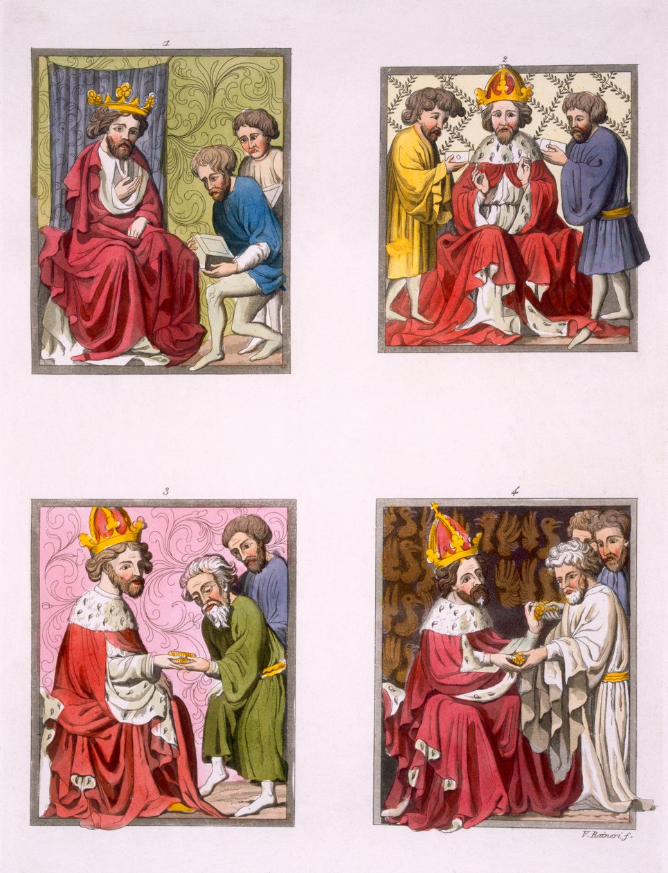 Verschiedene Rituale im Zusammenhang mit dem Geldsystem zur Zeit von Maximilian I., aus 