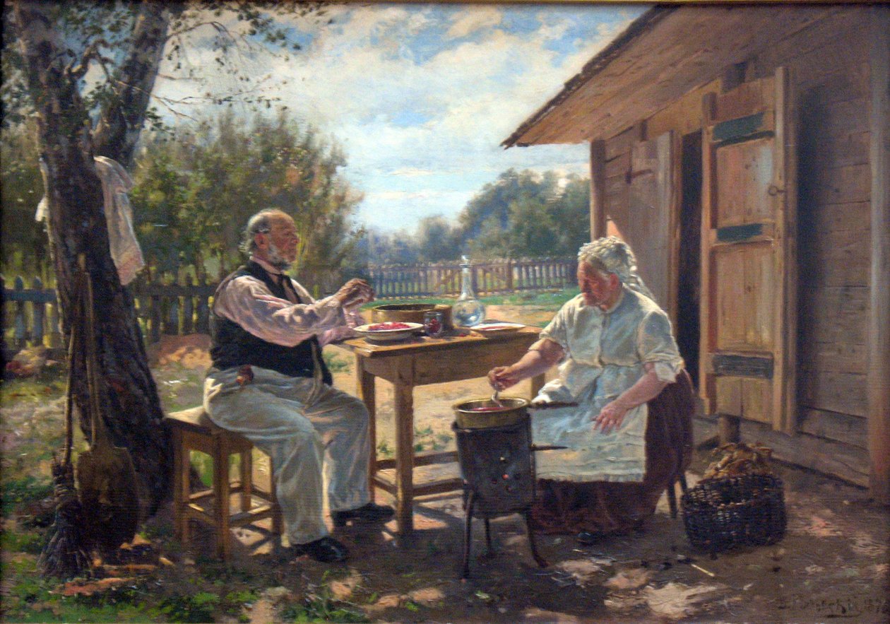 Marmelade einkochen von Vladimir Egorovic Makovsky