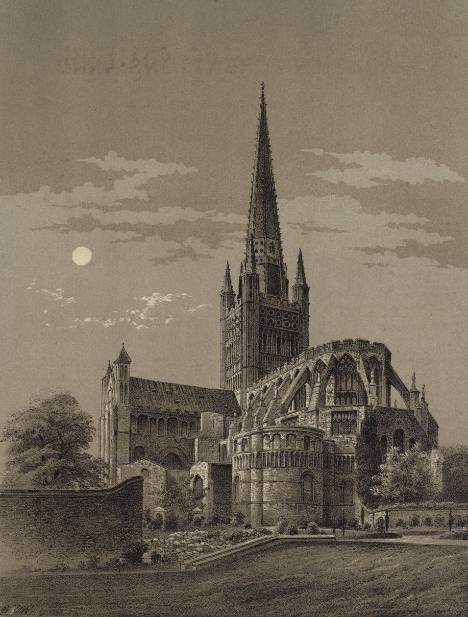 Kathedrale von Norwich, Norfolk von W.L. Walton