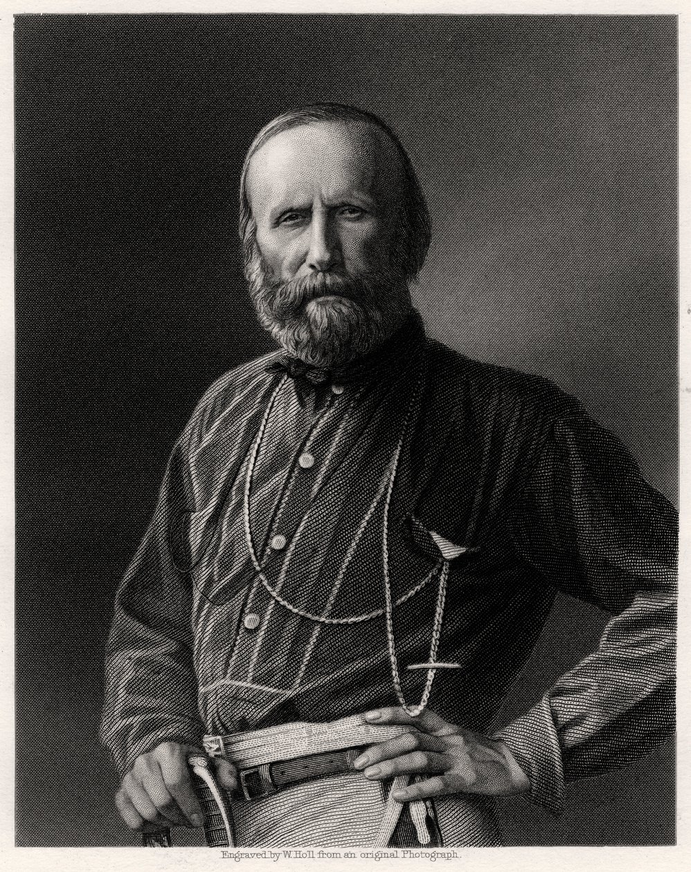 Giuseppe Garibaldi, italienischer Patriot, 19. Jahrhundert von W. Holl