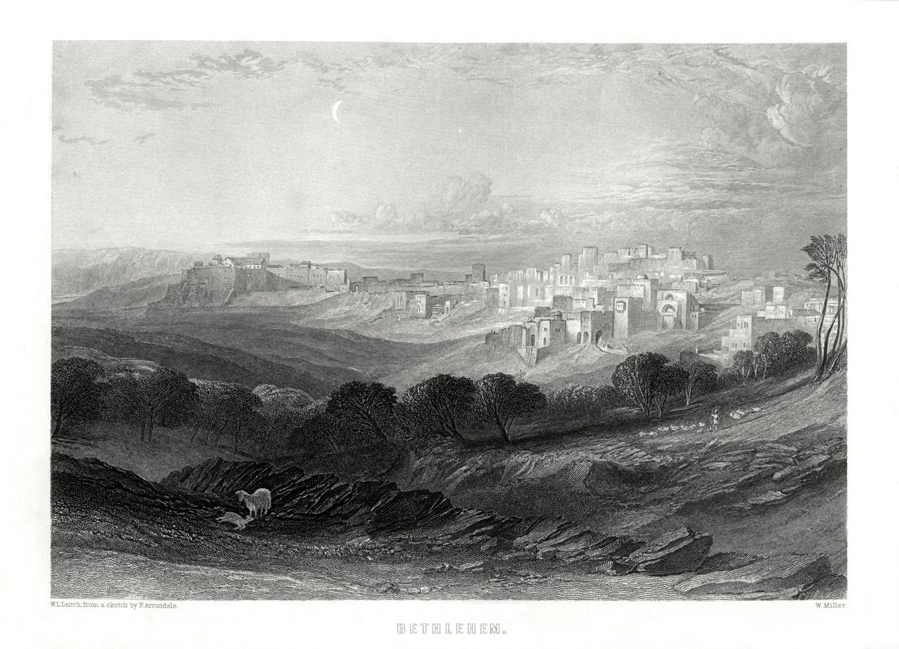 Bethlehem, Palästina, 19. Jahrhundert von W. Miller