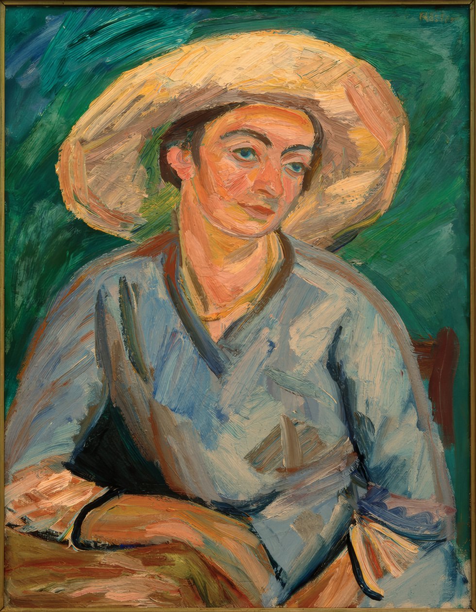 Frau mit Hut (Oda Rösler) von Waldemar Rosler