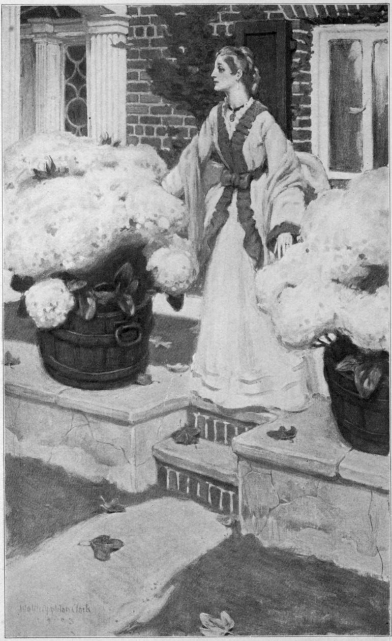 Frontispiz aus der ersten Ausgabe von Sanctuary, einer Novelle von Edith Wharton von Walter Appleton Clark