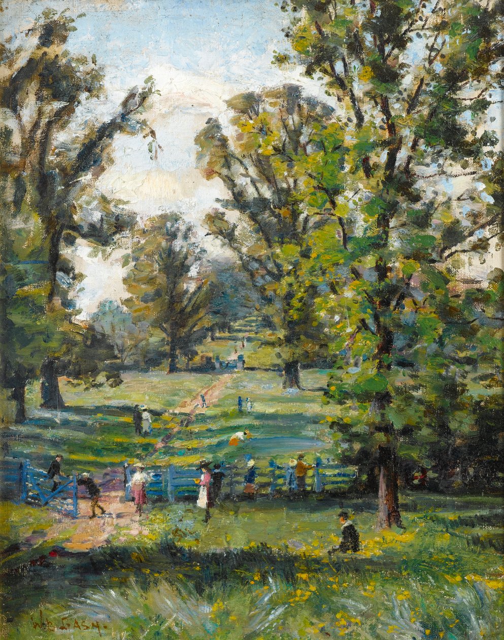 Alleen von Ulmen auf dem Boughton-Anwesen von Walter Bonner Gash