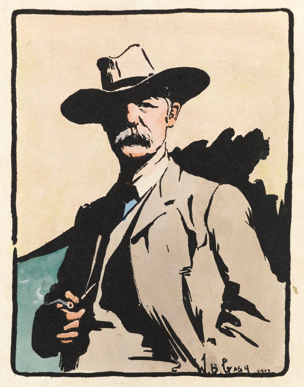 Porträt eines Mannes, 1908 von Walter Bonner Gash