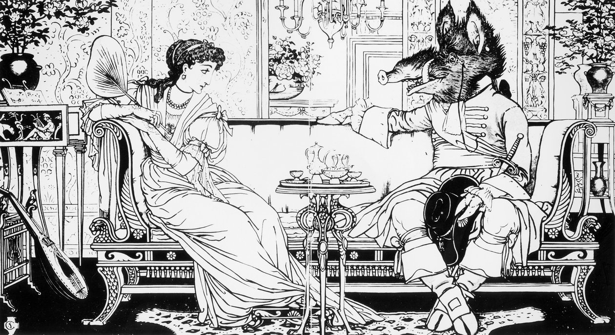 Die Schöne und das Biest, 1874 von Walter Crane