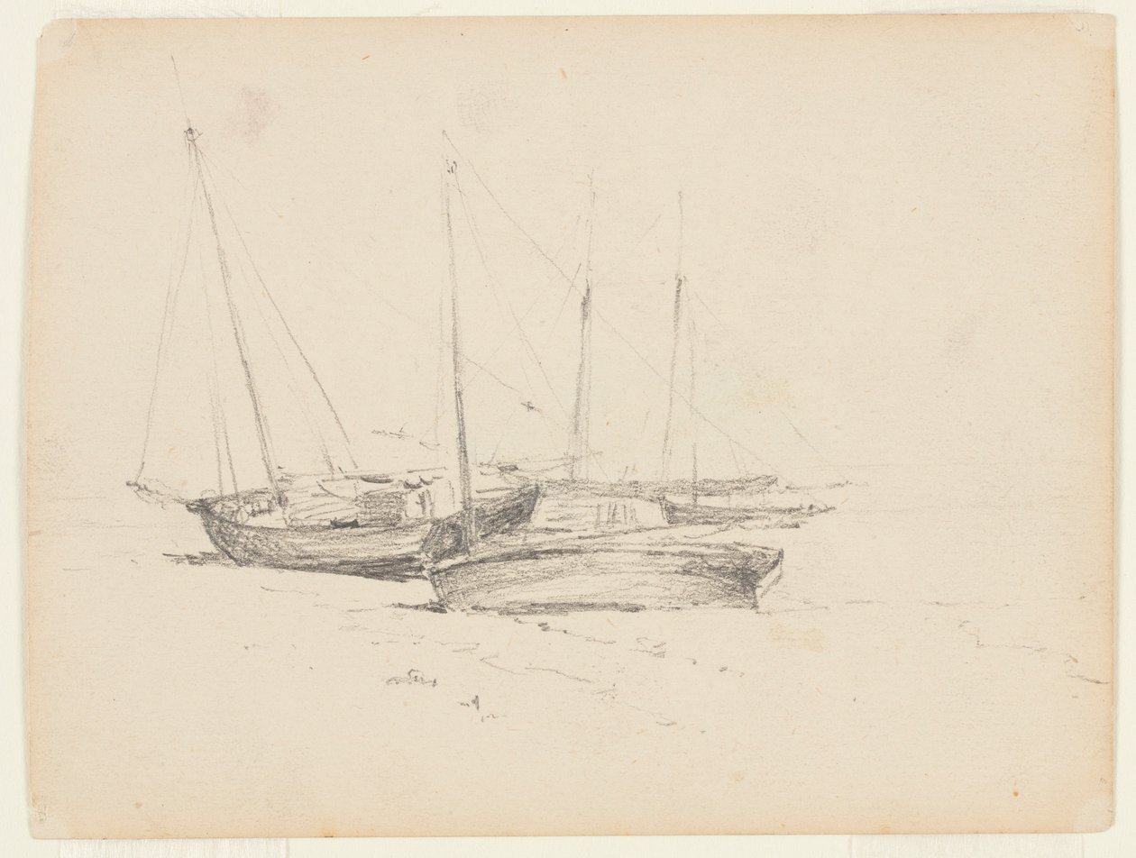 Fischerboote am Strand von Walter Clark